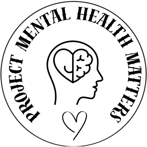 Project Mental Health Matters logo: a head in profile with a heart and brain inside, and a small heart below